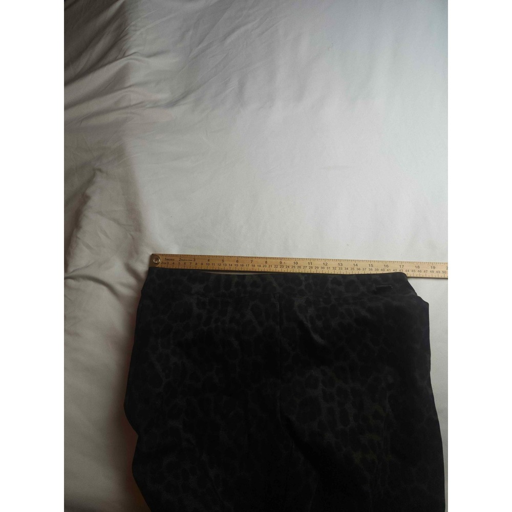 Calvin Klein Womens Leopard Print Pull On Leggings Dark Olive Black Size Large - Picture 4 of 7